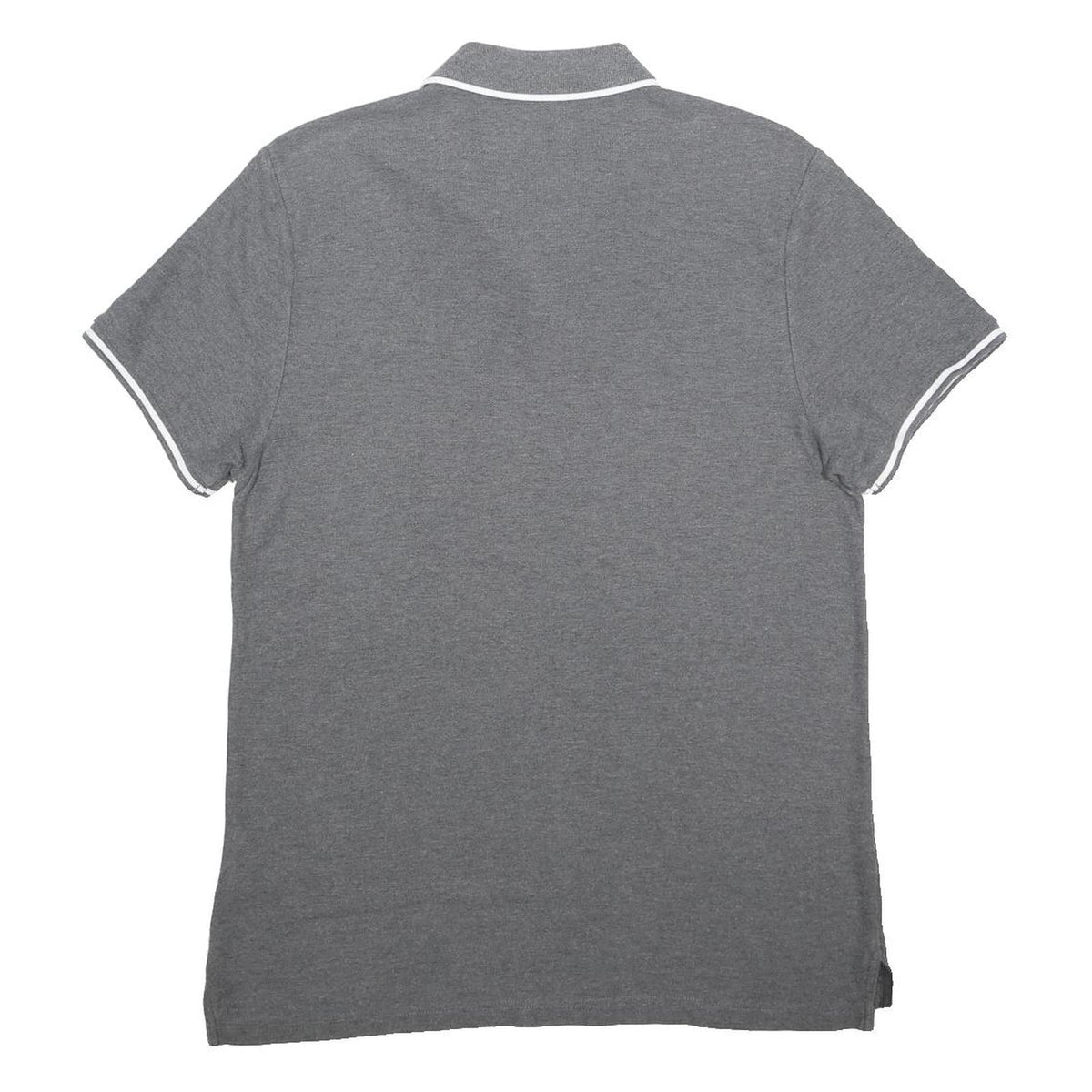 NIKE Mens Grey Polo Shirt Short Sleeve Plain L Cotton Casual Sportswear