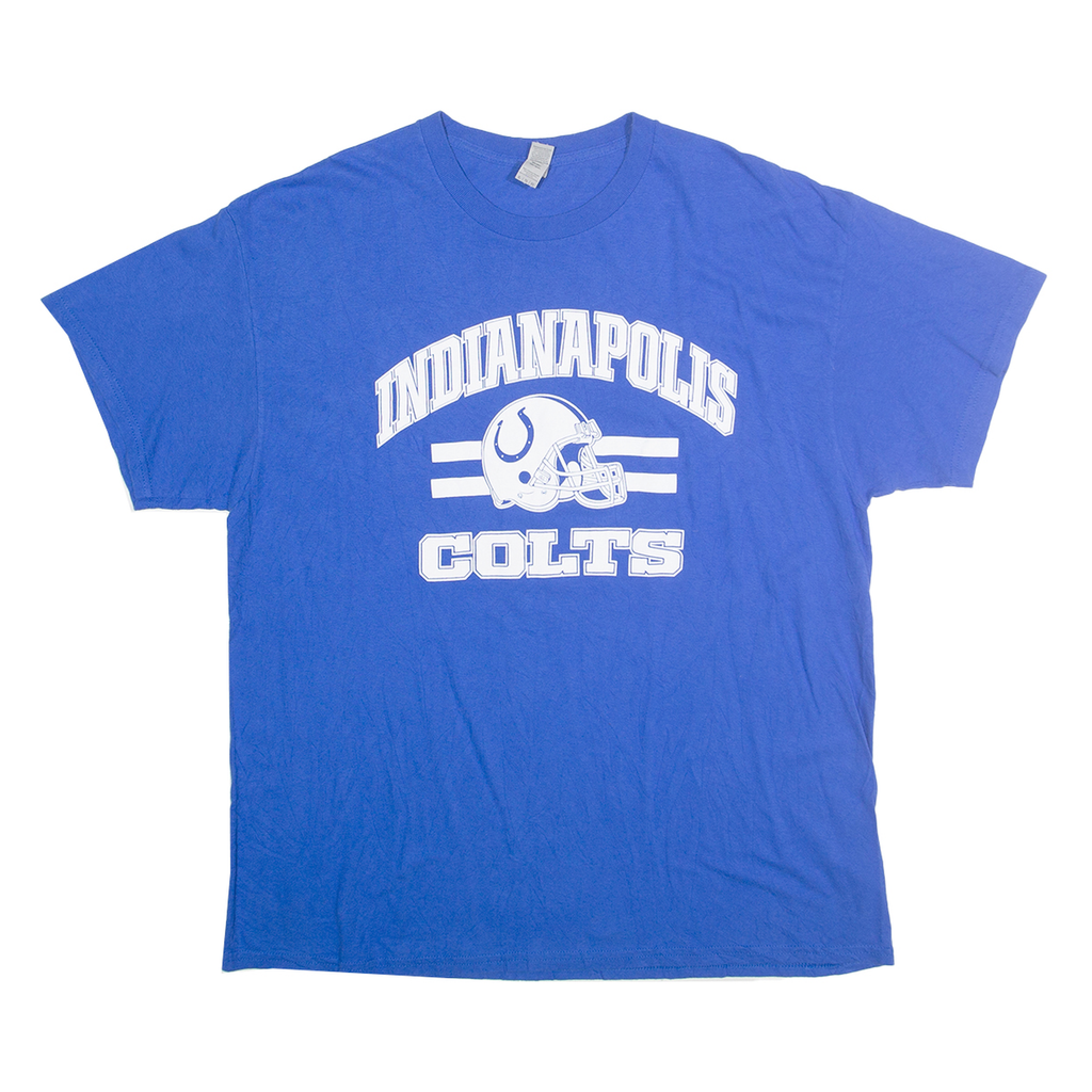 GILDEN Mens Blue Indianapolis Colts T-Shirt XL Short Sleeve Crew Neck Football