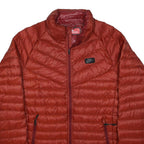 NIKE Mens Red Jacket M Polyester Lightweight Puffer Zip Sportswear