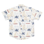 PURITAN Mens Shirt White Crazy Pattern M