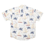 PURITAN Mens Shirt White Crazy Pattern M