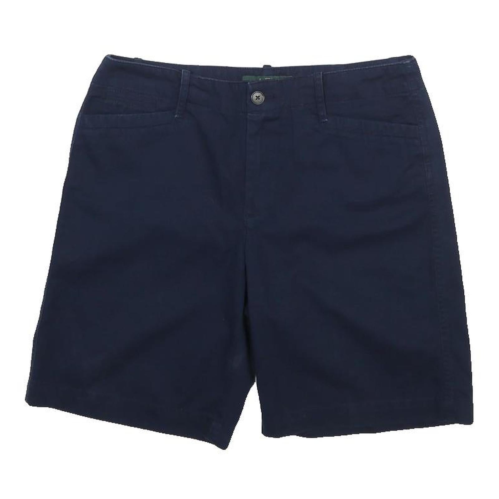 LAUREN RALPH LAUREN Womens Navy Casual Shorts M W32 Cotton Blend Summer