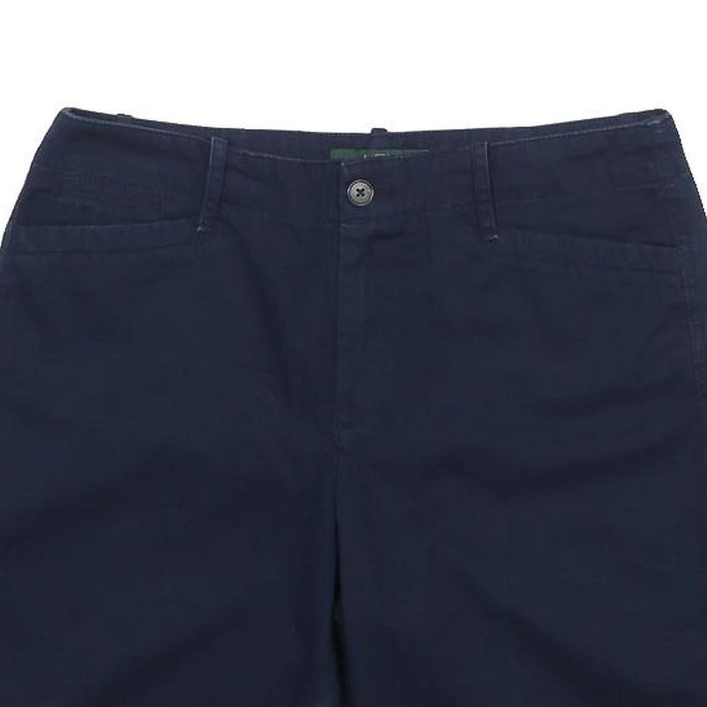 LAUREN RALPH LAUREN Womens Navy Casual Shorts M W32 Cotton Blend Summer