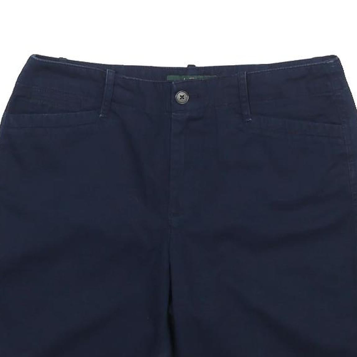 LAUREN RALPH LAUREN Womens Navy Casual Shorts M W32 Cotton Blend Summer