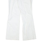 DKNY Womens White Relaxed Flared Denim Cotton Blend Light Wash Jeans W36 L31