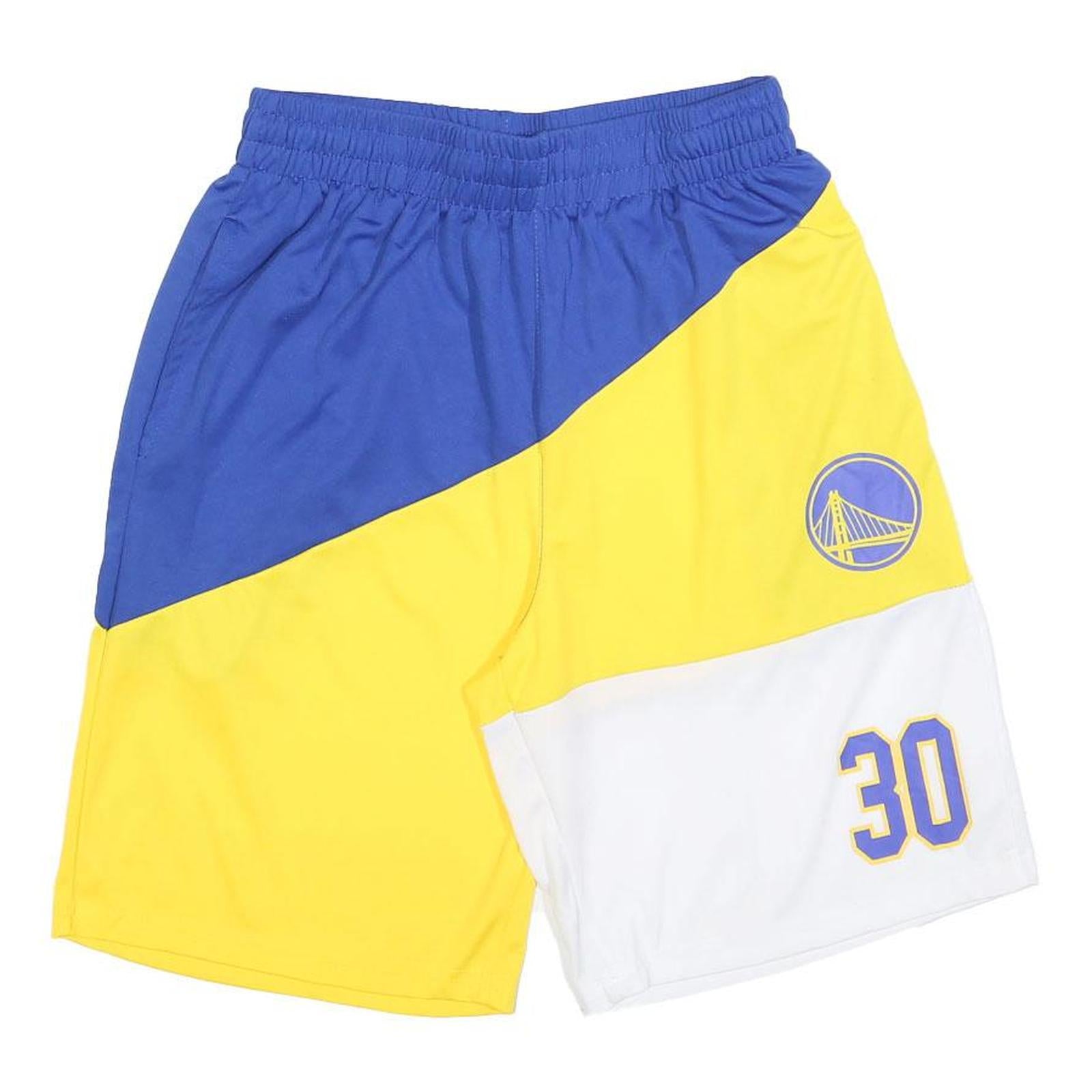 NBA Mens Shorts Blue & Yellow Golden State Warriors Casual M W28 Sports