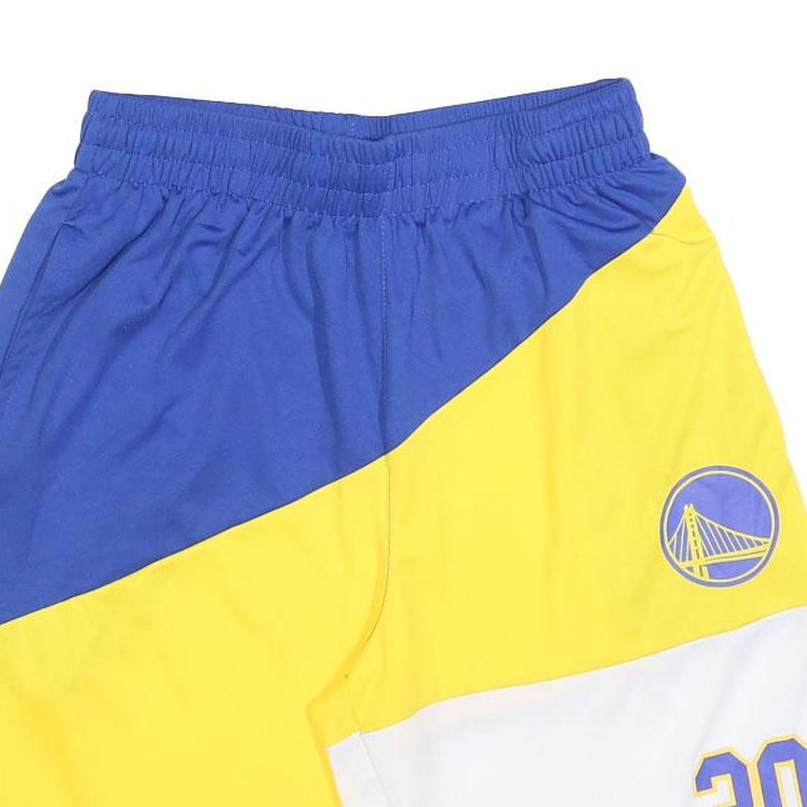 NBA Mens Shorts Blue & Yellow Golden State Warriors Casual M W28 Sports