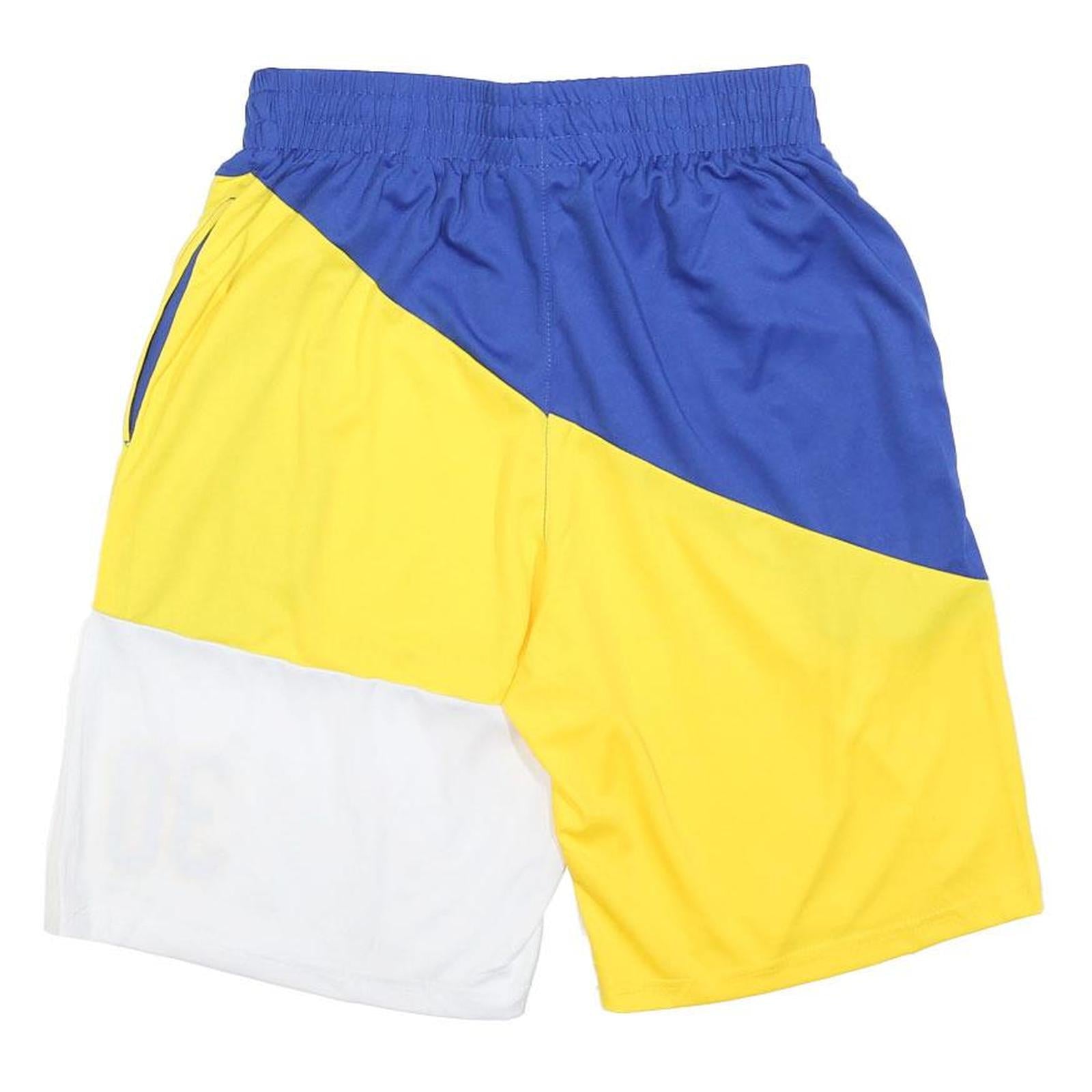 NBA Mens Shorts Blue & Yellow Golden State Warriors Casual M W28 Sports