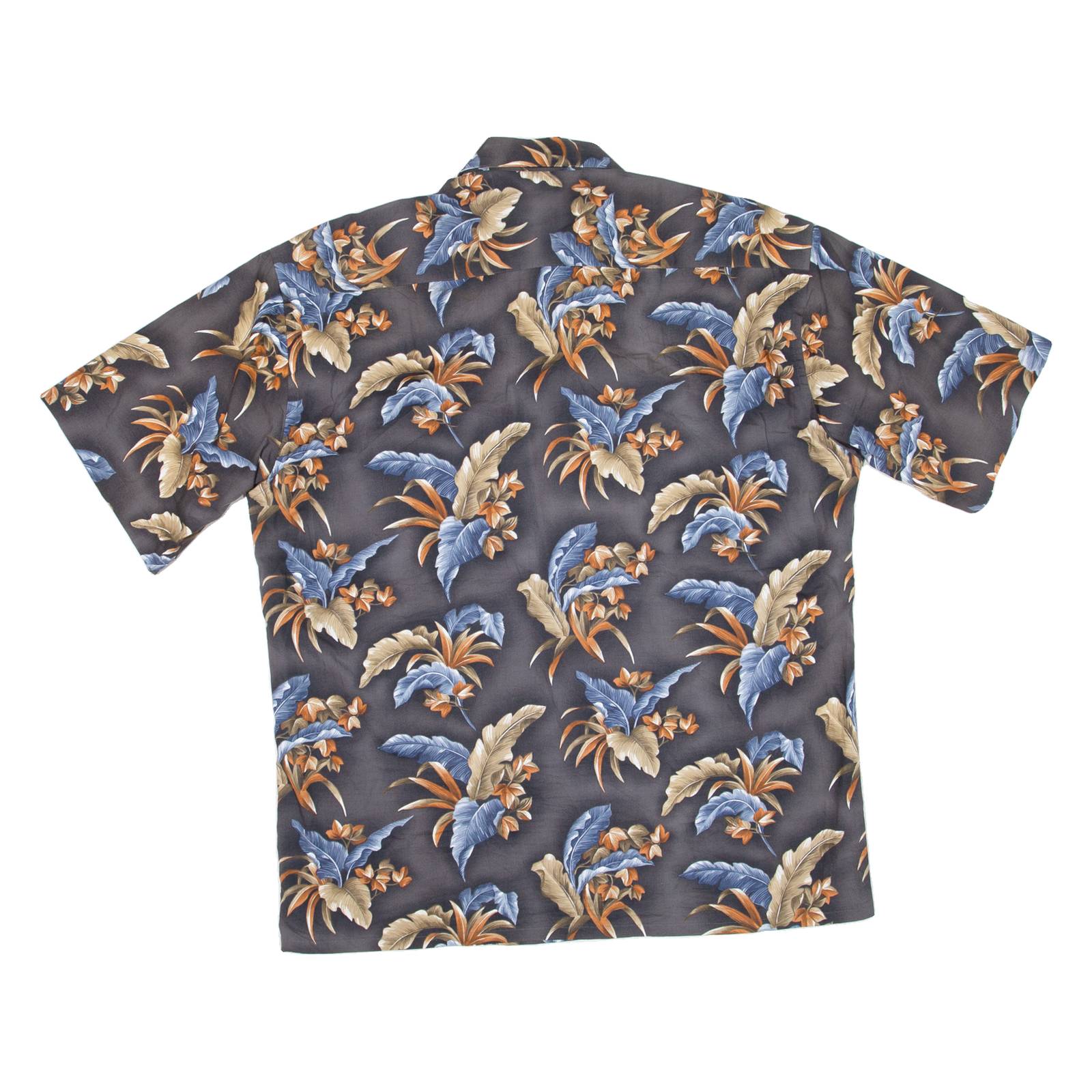 PIERRE CARDIN Mens Hawaiian Shirt Blue Floral L