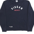 RUSSELL ATHLETIC Mens Navy Blue Viggan Hockey Pullover Hoodie S Est. 1930