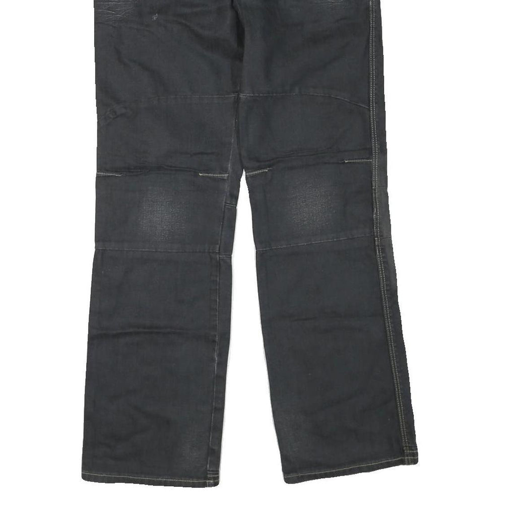 Womens Regular Fit Black Denim Jeans W32 L32 Cotton Blend Zip Pockets Casual