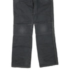 Womens Regular Fit Black Denim Jeans W32 L32 Cotton Blend Zip Pockets Casual