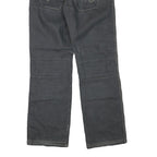 Womens Regular Fit Black Denim Jeans W32 L32 Cotton Blend Zip Pockets Casual