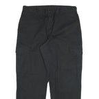 DICKIES Mens Regular Black Cotton Blend Cargo Trousers W34 L28 Workwear Casual