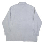 JUPITER Mens Grey Pinstripe Shirt XL Cotton Blend Classic Button Shirt