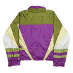 NIKE Womens Purple Green & Cream Vintage Track Jacket XS Nylon Colourblock Zip