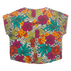 BENTLEY Womens Printed Top Green Sleeveless Floral L