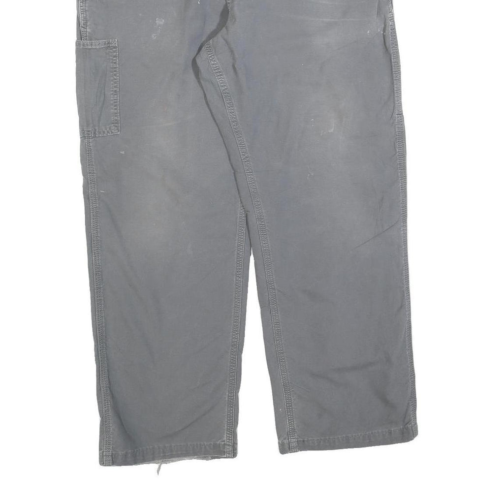 CARHARTT Mens Cotton Blend Relaxed Grey Trousers W38 L32 Workwear Utility
