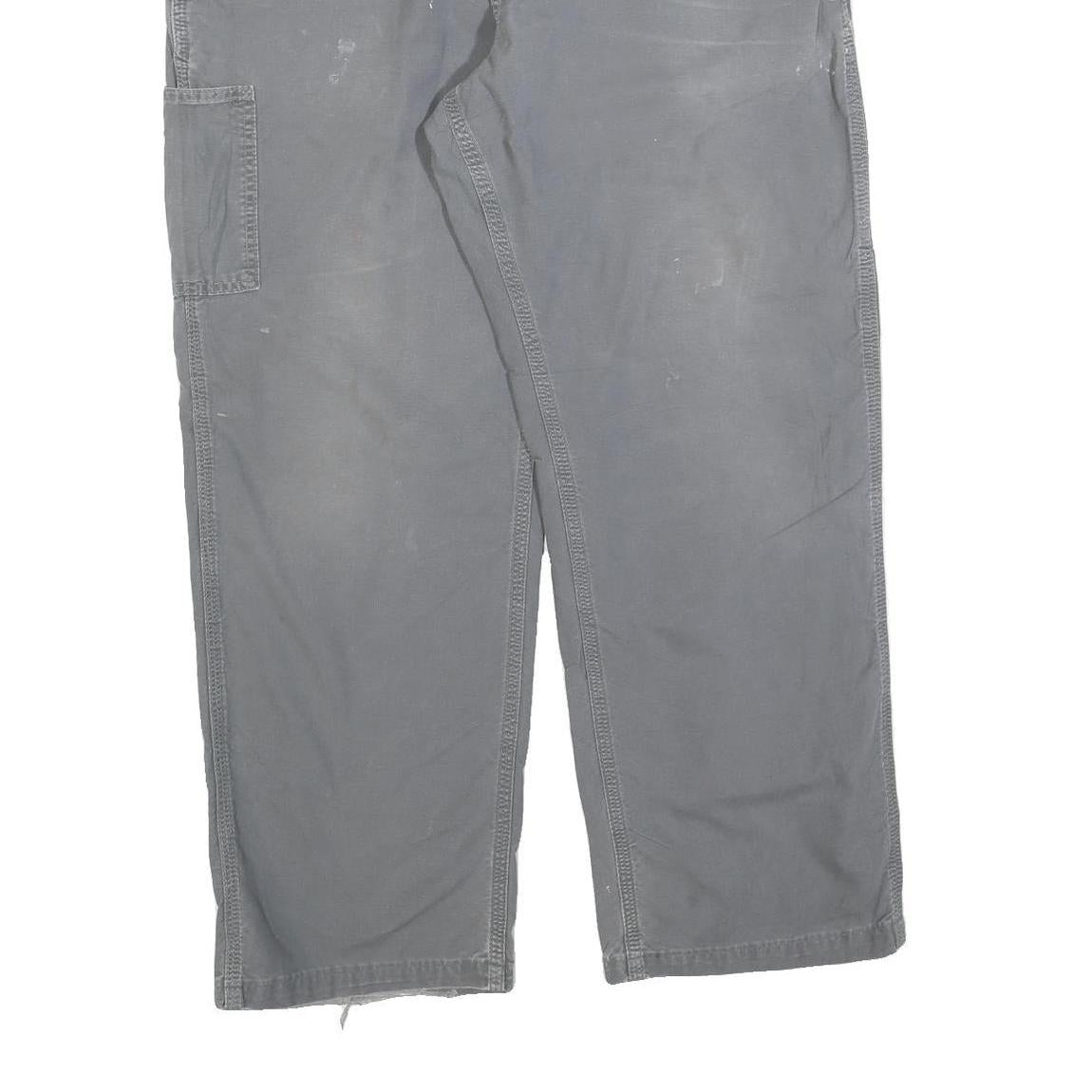 CARHARTT Mens Cotton Blend Relaxed Grey Trousers W38 L32 Workwear Utility