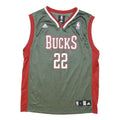 ADIDAS Womens Green & Red Bucks Redd Basketball Jersey L Sleeveless V-Neck NBA
