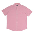 CHAPS Mens Pink Short Sleeve Shirt L Cotton Blend Button Down Pocket Casual