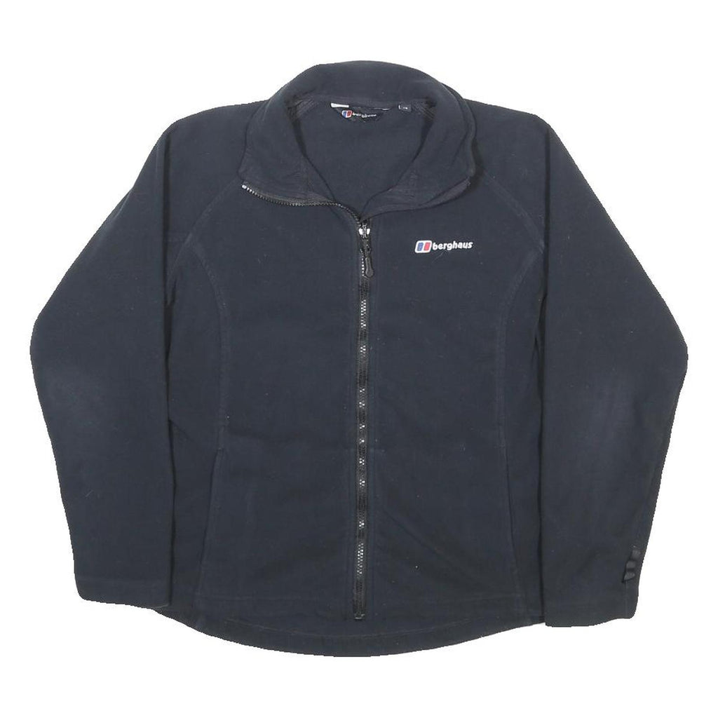 BERGHAUS Womens Black Jacket UK 12 Polyester Zip Outdoor Casual Warm