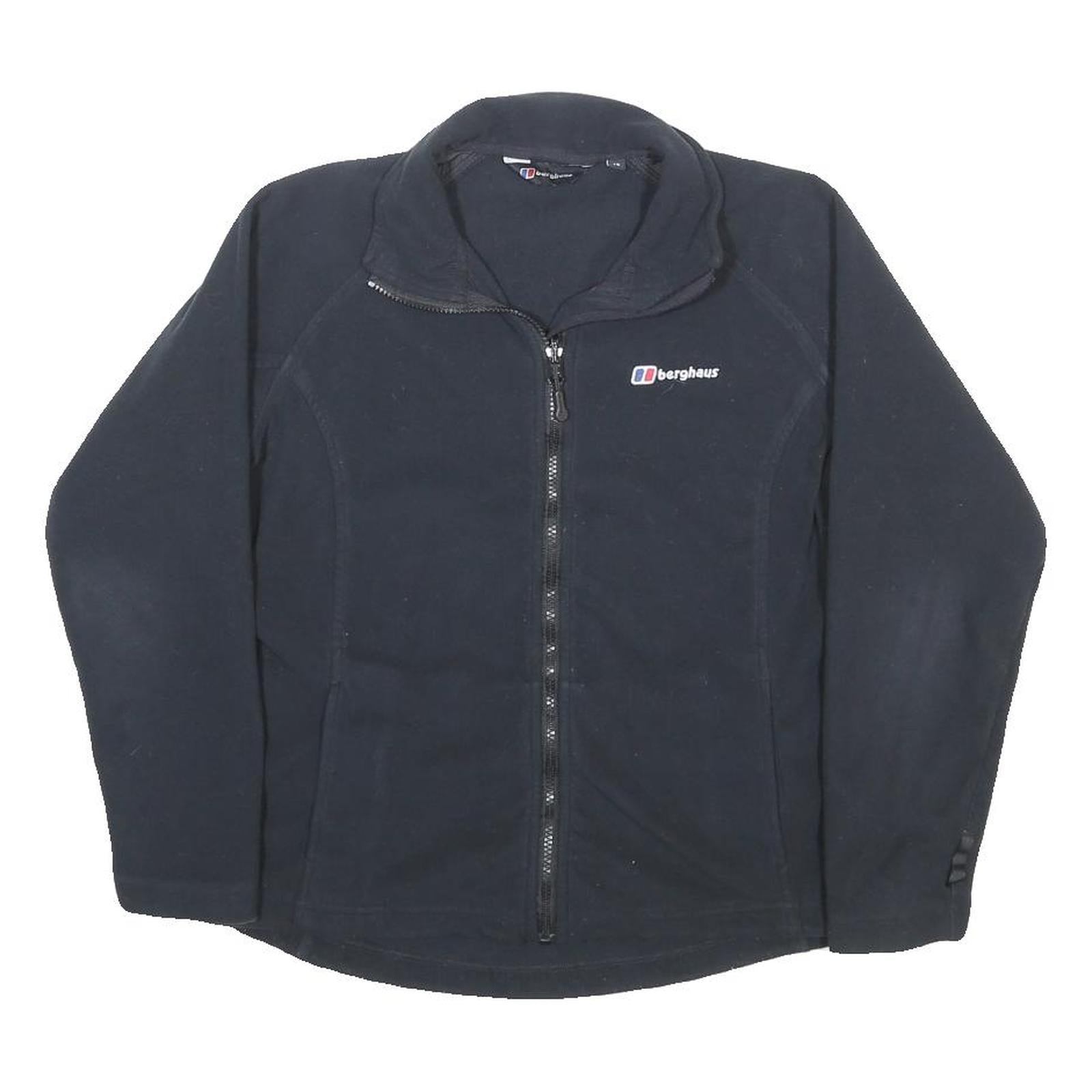 BERGHAUS Womens Black Jacket UK 12 Polyester Zip Outdoor Casual Warm