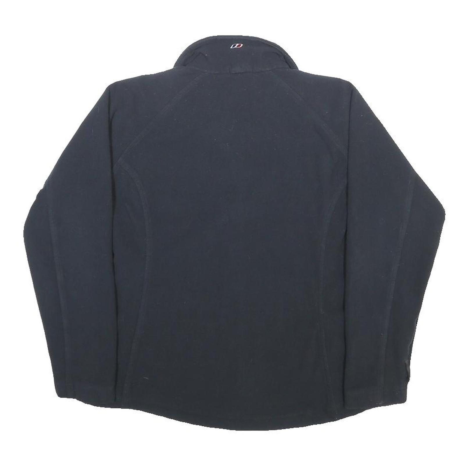 BERGHAUS Womens Black Jacket UK 12 Polyester Zip Outdoor Casual Warm