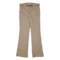 GIANNI BINI Womens Cotton Blend Beige Regular Bootcut Trousers W28 L32 Belted