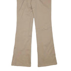 GIANNI BINI Womens Cotton Blend Beige Regular Bootcut Trousers W28 L32 Belted