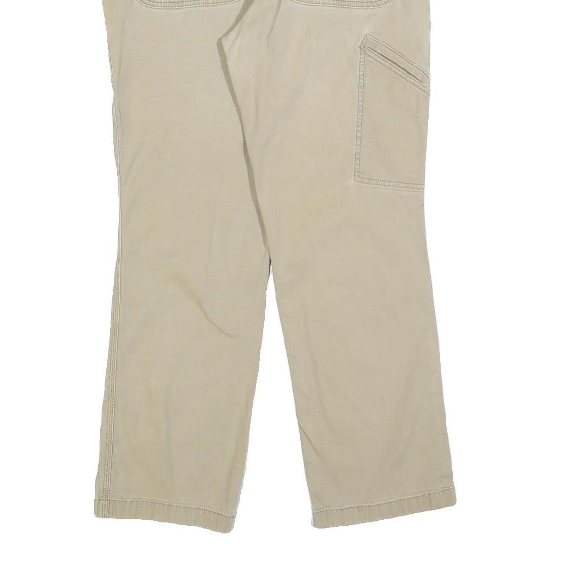 CARHARTT Mens Relaxed Fit Beige Cotton Blend Workwear Trousers W33 L30 Durable