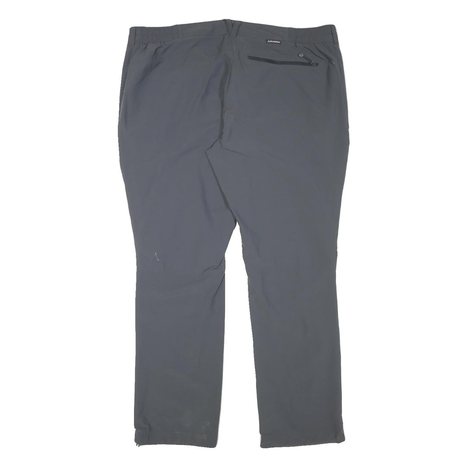 SCHOFFEL Womens Polyester Blend Grey Regular Fit Trousers W40 L30 Outdoor Zip