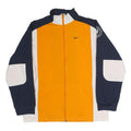 NIKE Mens Orange & Navy Athletic Zip Polyester Jacket XL Colourblock Casual