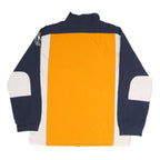 NIKE Mens Orange & Navy Athletic Zip Polyester Jacket XL Colourblock Casual