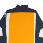 NIKE Mens Orange & Navy Athletic Zip Polyester Jacket XL Colourblock Casual