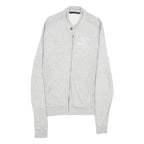 CALVIN KLEIN JEANS Mens Grey Cotton Blend Zip Sweatshirt M Casual Lightweight