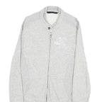 CALVIN KLEIN JEANS Mens Grey Cotton Blend Zip Sweatshirt M Casual Lightweight