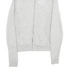 CALVIN KLEIN JEANS Mens Grey Cotton Blend Zip Sweatshirt M Casual Lightweight