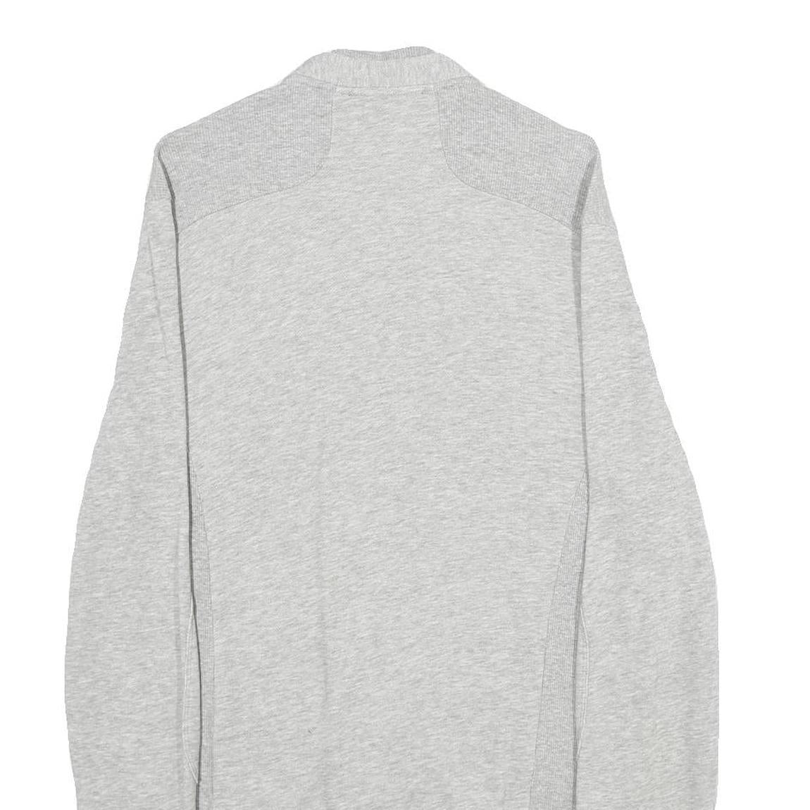 CALVIN KLEIN JEANS Mens Grey Cotton Blend Zip Sweatshirt M Casual Lightweight