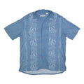 BATIK BAY Mens Blue Rayon Shirt L Hawaiian Style Relaxed Fit Summer Casual