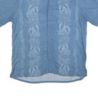 BATIK BAY Mens Blue Rayon Shirt L Hawaiian Style Relaxed Fit Summer Casual