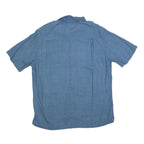 BATIK BAY Mens Blue Rayon Shirt L Hawaiian Style Relaxed Fit Summer Casual