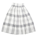 Womens A-Line Skirt White Midi Striped S