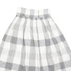 Womens A-Line Skirt White Midi Striped S