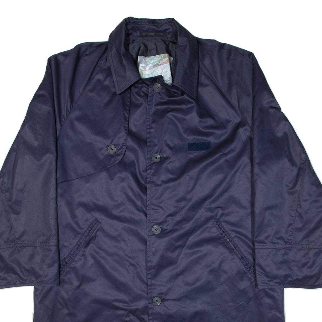 Mens Overcoat Coat Blue XL