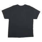Mens Black Cotton Blend Graphic T-Shirt XL Short Sleeve Crew Neck Baseball Print