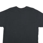 Mens Black Cotton Blend Graphic T-Shirt XL Short Sleeve Crew Neck Baseball Print