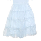 LACE & BEADS Womens Blue Day Dress Polyester Blend Woven Sleeveless Midi UK 14