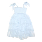 LACE & BEADS Womens Blue Day Dress Polyester Blend Woven Sleeveless Midi UK 14