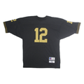 COLLEGIATE Mens Black & Gold Football Shirt One Size Short Sleeve Crew Neck